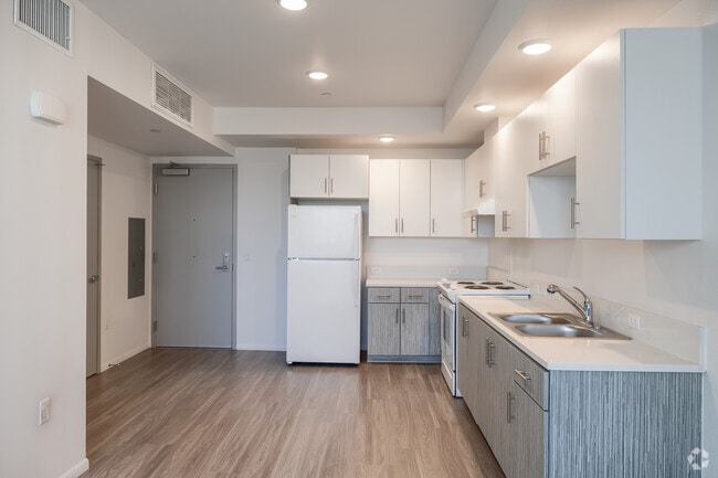 1BR, 1BA - 480SF - Kitchen - Harris Family Senior Residence