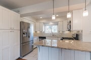 Kitchen - New Fridge with French Doors & Bottom Freezer - 851 Cypress Ave House Unit A