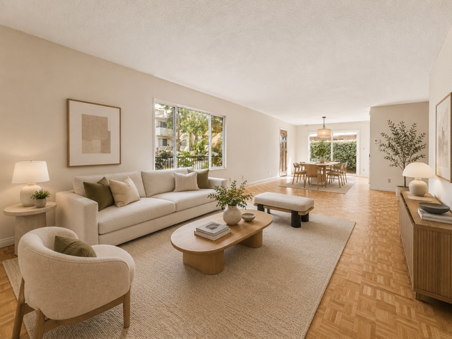 Living Room AI Rendering - 12011 Rochester Ave Unit 6