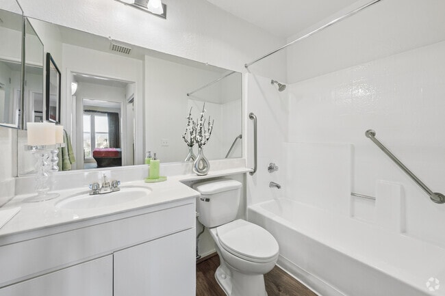 2BR, 2BA - 900SF - Primary Bathroom - Skyline Terrace