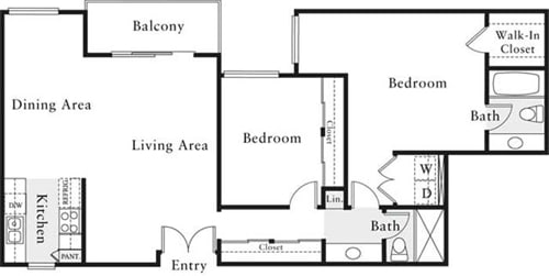 Floor Plan - 2 Bedrooms F
