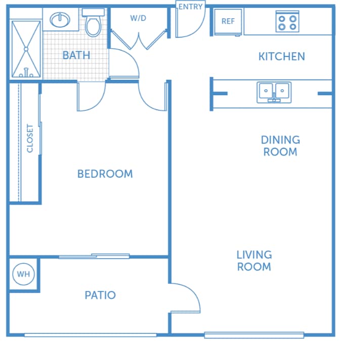 Floor Plan - 1x1.5H