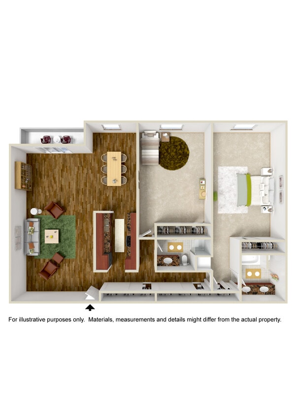 Floor Plan - 2 Bedroom 2 Bath