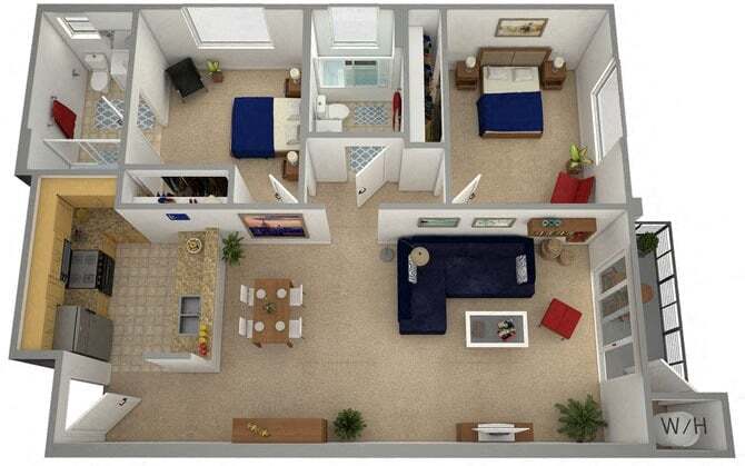 Floor Plan - Alamitos D2