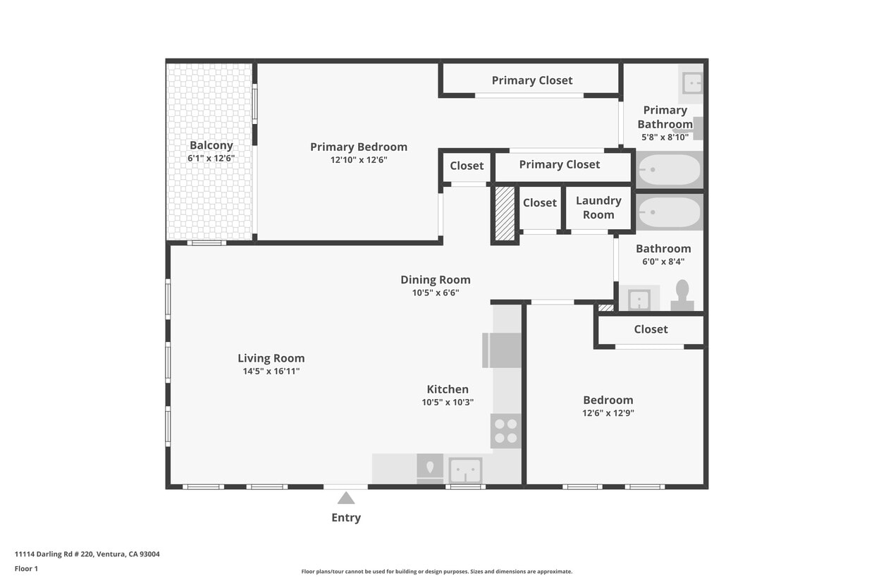 Floor Plan - Plan 10 - 2 Bedroom 2 Bath