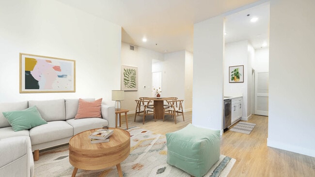 Living Room with Hard Surface Flooring - Arlo Woodland Hills