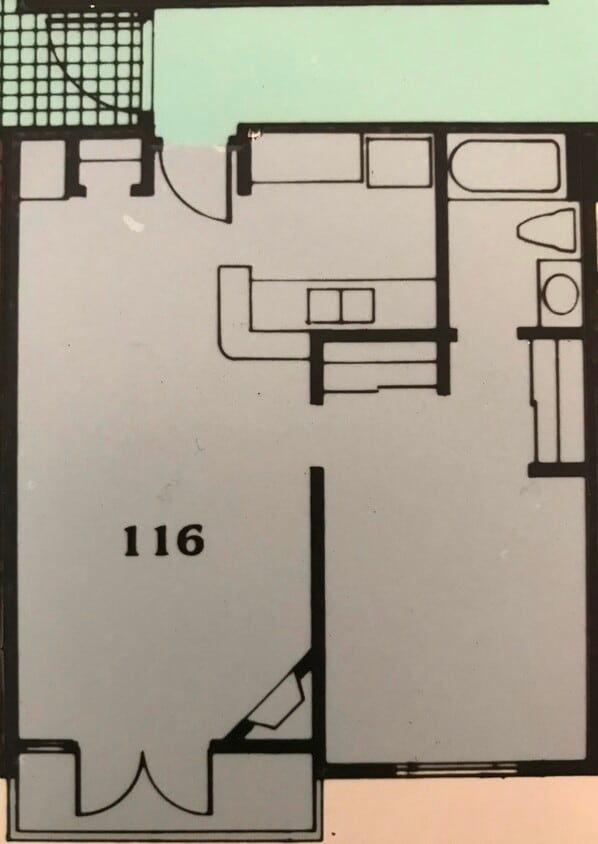 1BR, 1Ba - 750 - Floor Plan - E