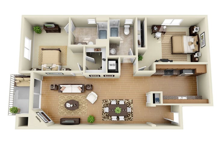 Floor Plan - The Beverly Plus Loft