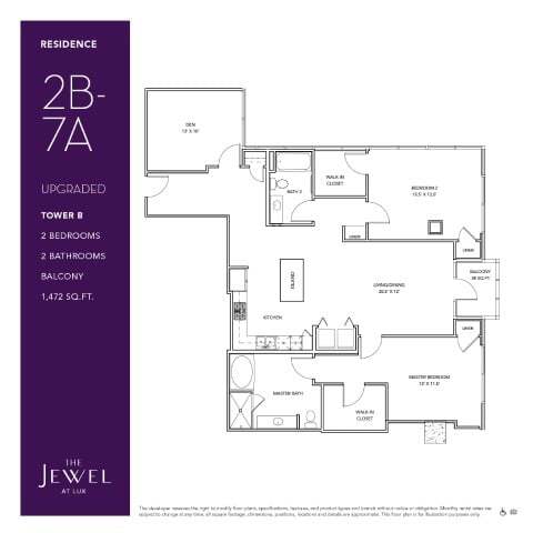 Floor Plan - 2B-7A Upgraded