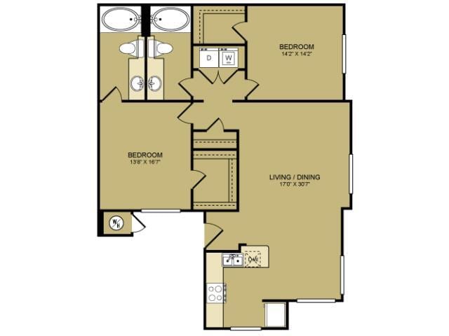 5th Avenue | 2Bd2Ba | 1,124SF - 5th Avenue