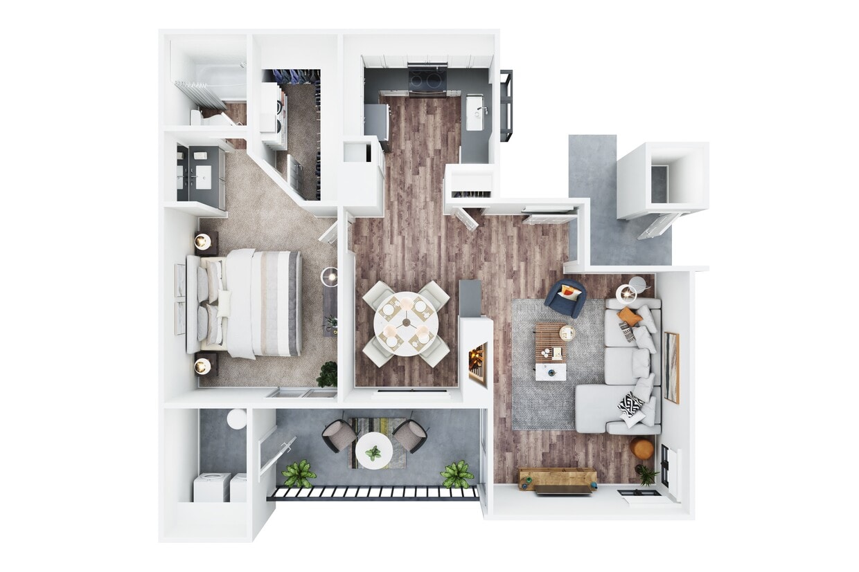 Floor Plan - One Bedroom - One Bathroom