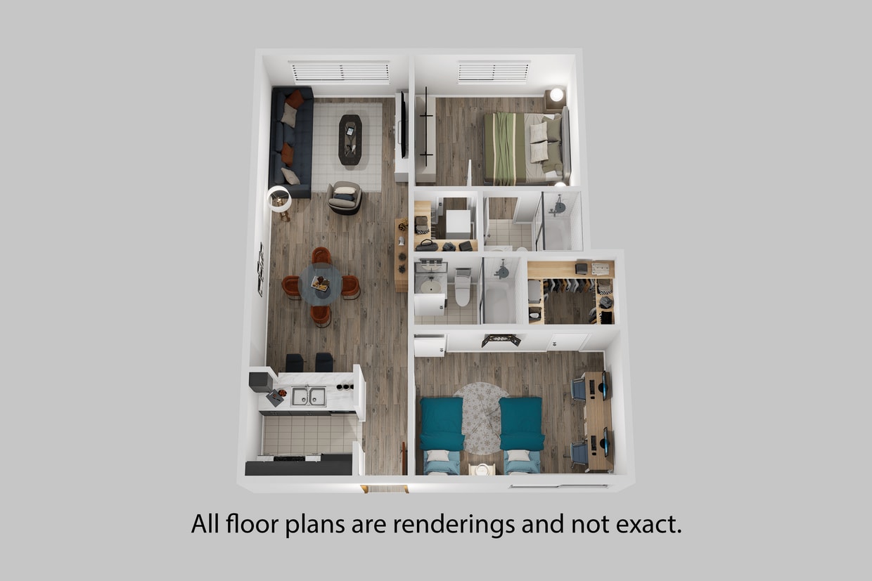 Floor Plan - Two Bedroom + 2 Bath.a
