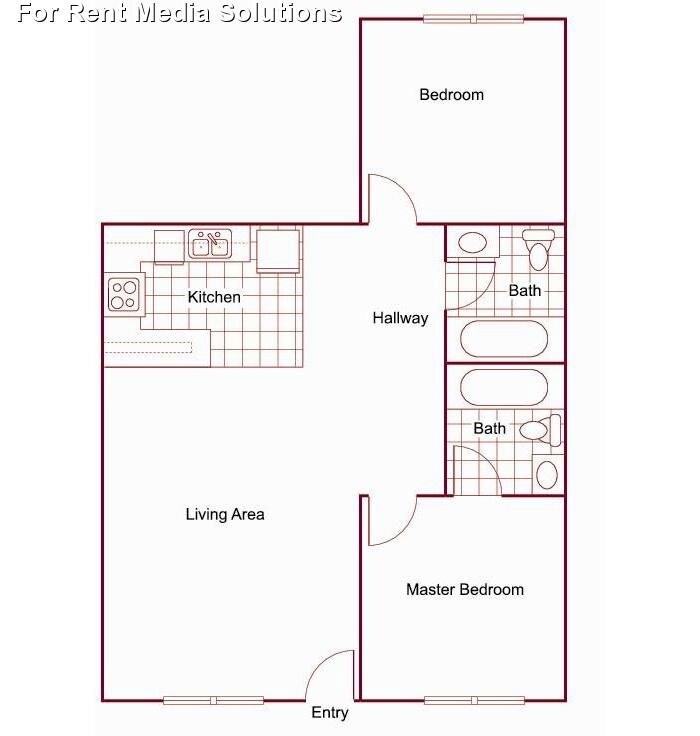 2BR/2BA - 2 Bed 2 Bath