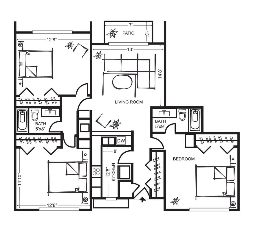 Floor Plan - Three Bedroom