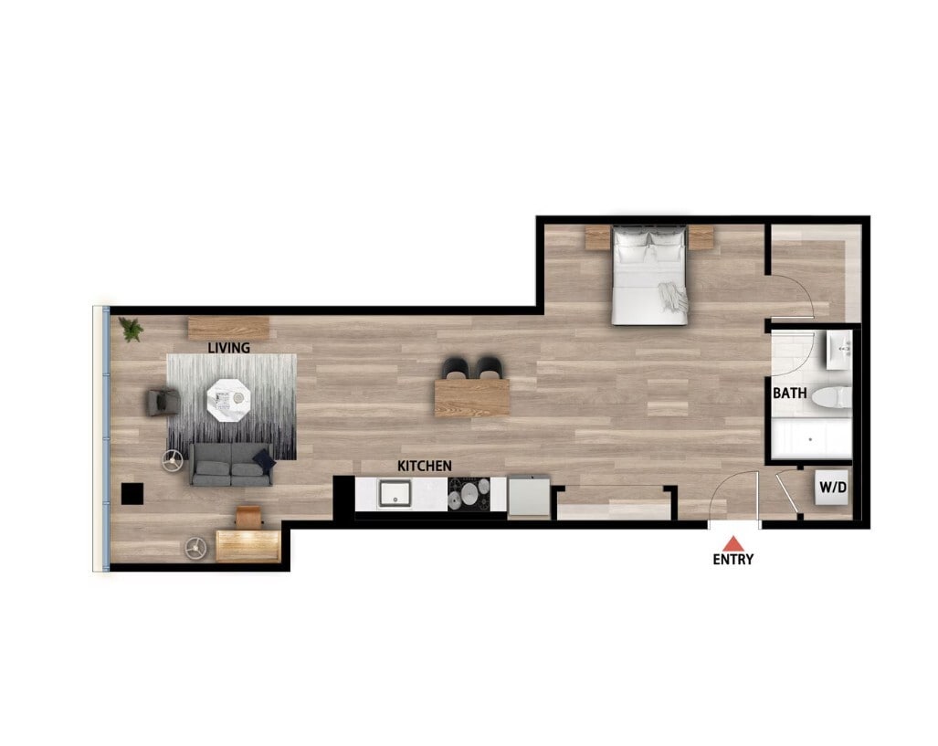 Floor Plan - Studio - 778 sqft