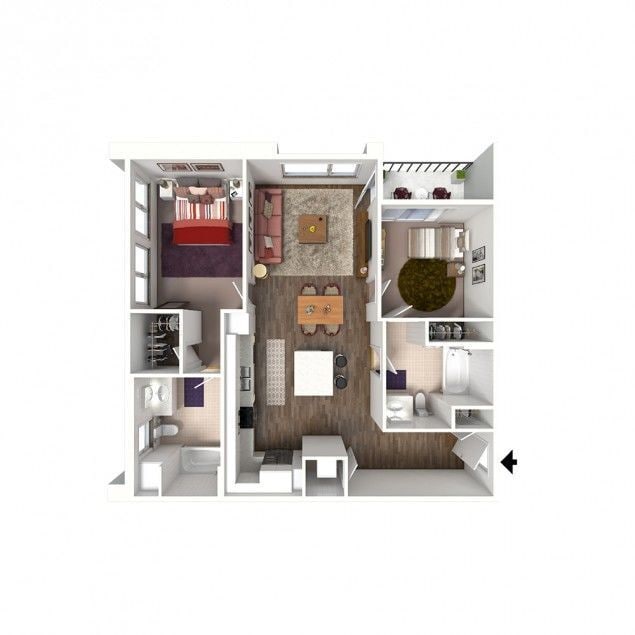 Onyx Glendale - 2C - 2 Beds - 2 Baths - 1008 Sq. ft. - 2C