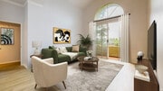 Living Room with Hard Surface Flooring - Versailles Apartments