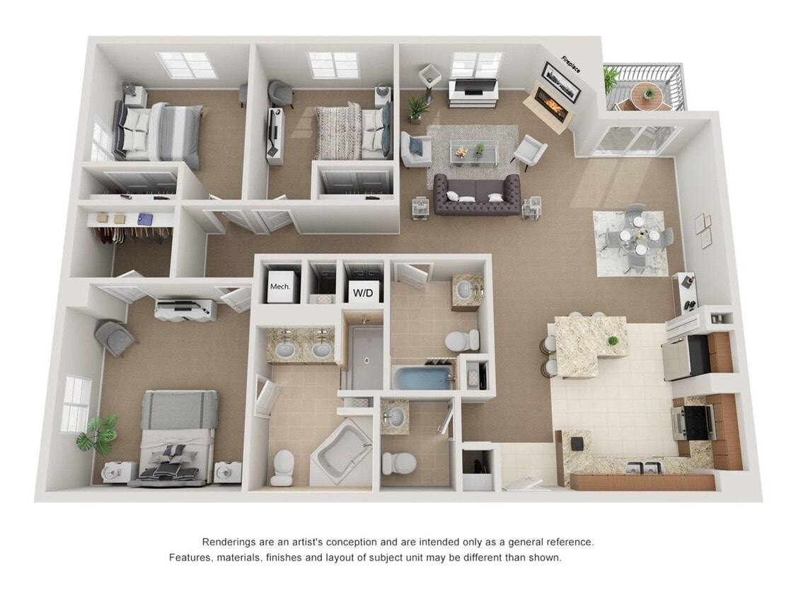 Floor Plan - 3x2.5PH-1628