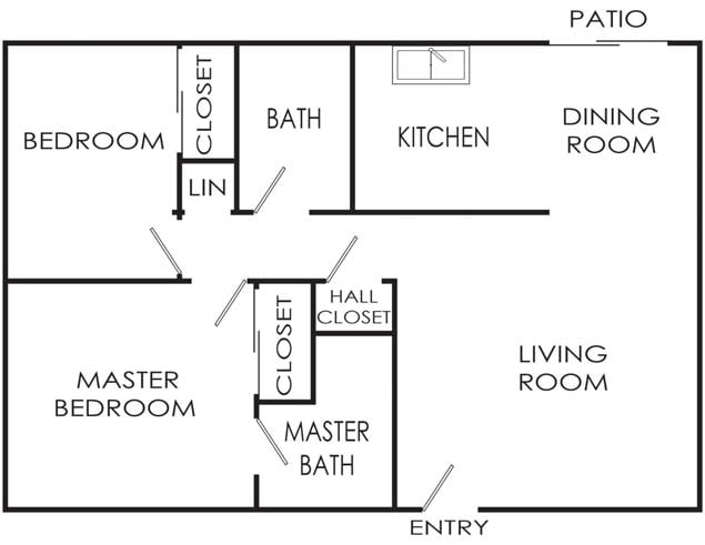 2BR/2BA - 2 Bed - 2 Bath