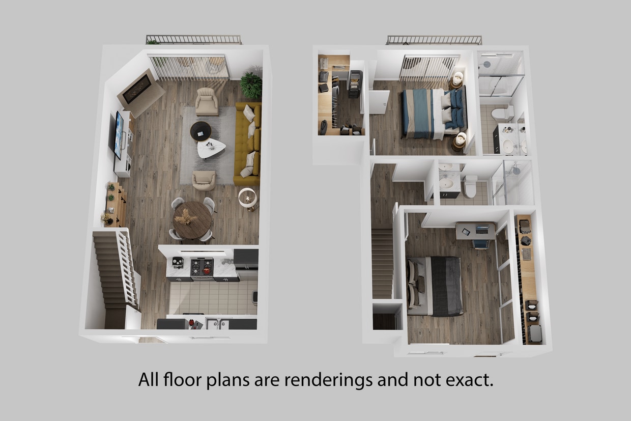 Floor Plan - Two Bedroom + 2 Bath.b