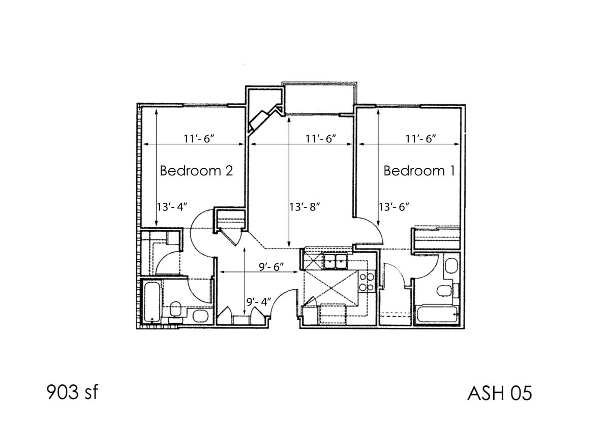 Floor Plan - 2BR 2BA - FLOOR PLAN A - 10930 ASHTON