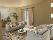 living rm to balcony w virtual furniture deco - 712 Pacific St Unit 3