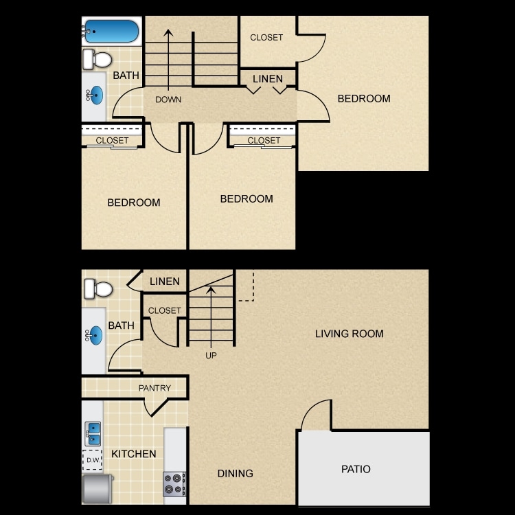 3BR/1.5BA - 3-1.5