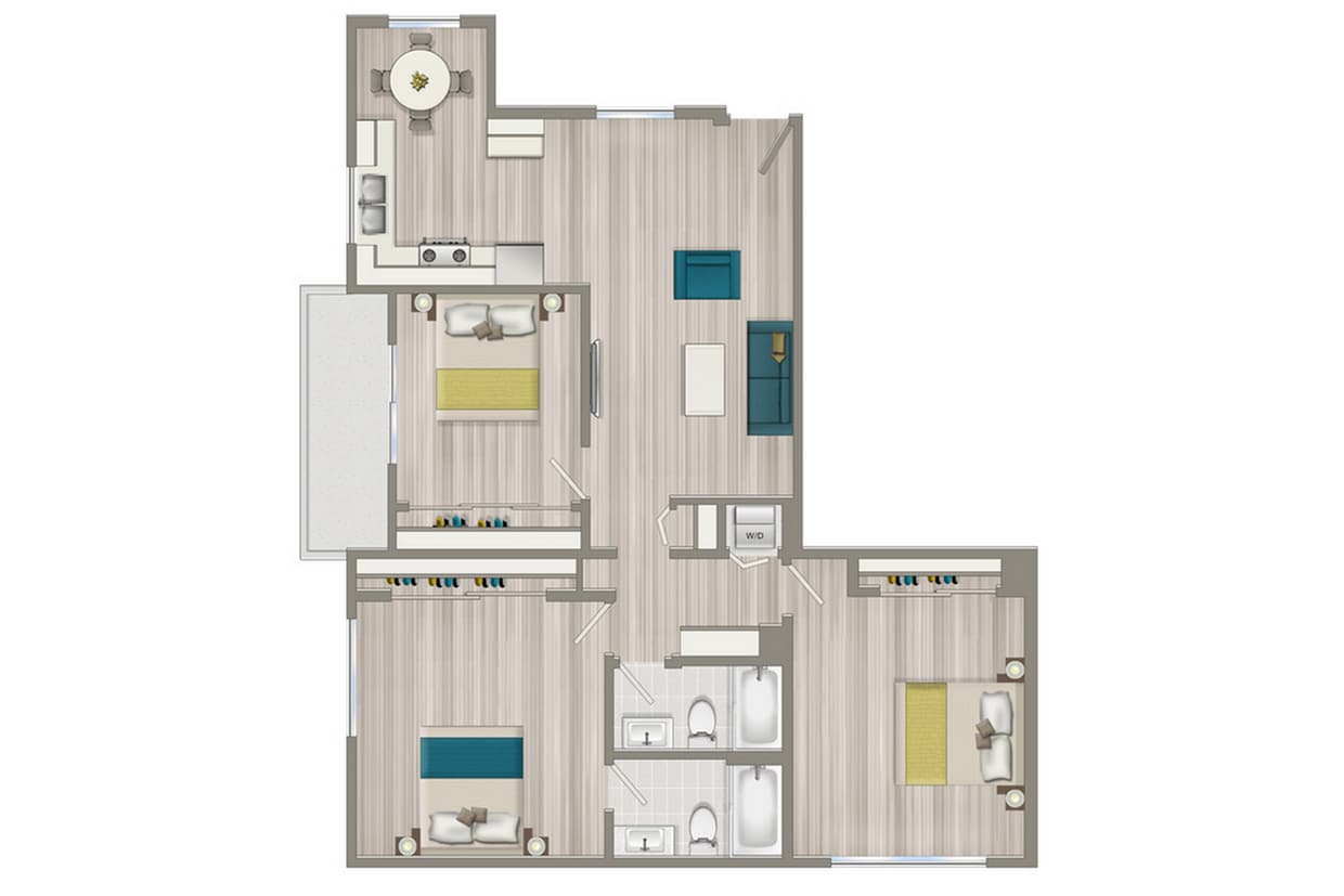 Floor Plan - 3x2-1100
