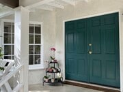 Front doors. Notice beautiful porch ceiling - 467 S Bentley Ave