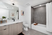1BD, 1BA - 687SF - Bathroom - The Charlie WeHo Apartments