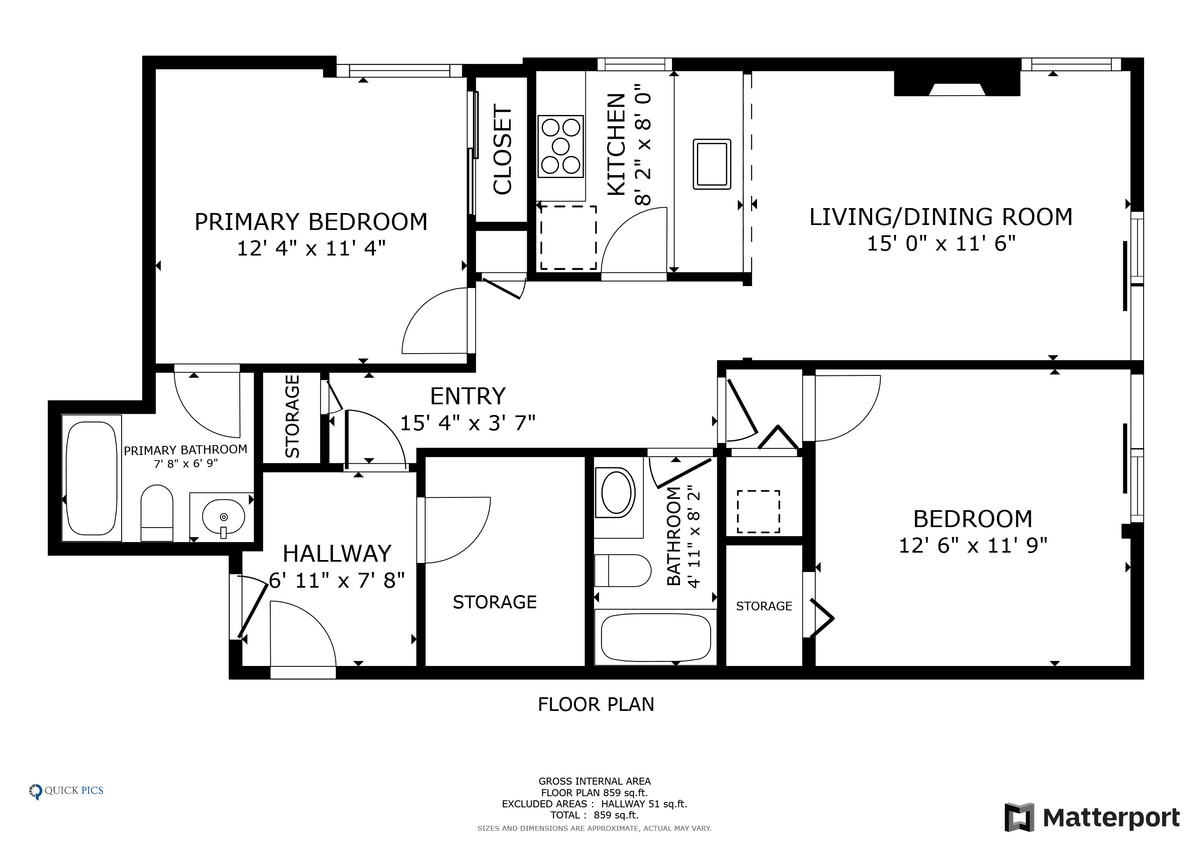 Floor Plan - 2 Bed 2 Bath B
