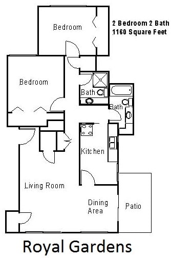 2BR/2BA - 2A-2 Bdrm - W/D Hookups, Wood Floor & Granite