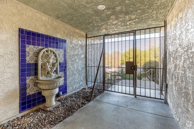 Entrance Fountain - Golden Glen Apartments