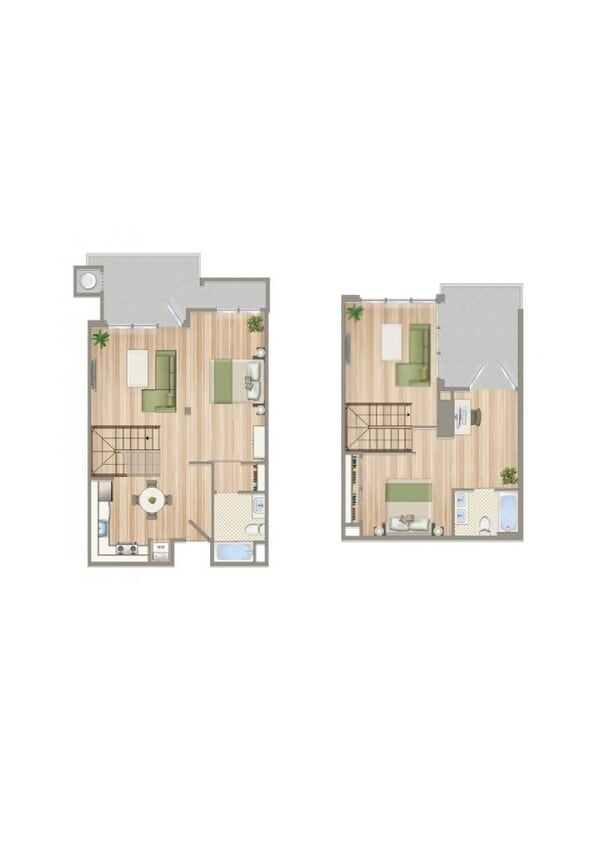 One Bedroom Loft - One Bedroom/Two Bathroom L