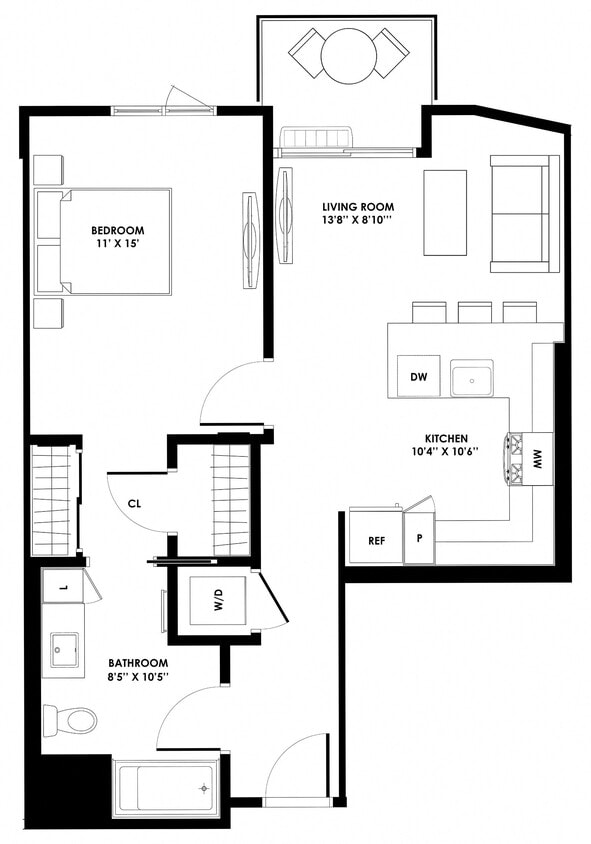 Floor Plan - 1E-1