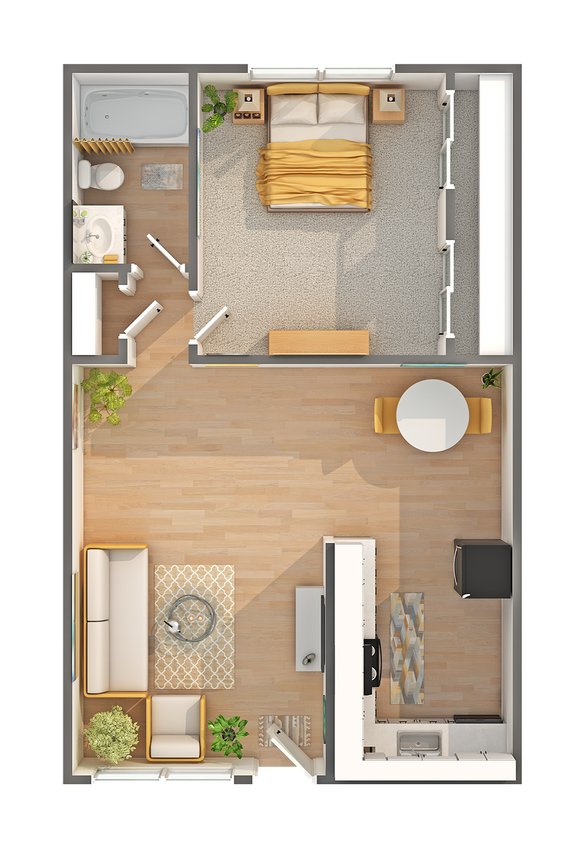 Arbor | 1-Bedroom Floorplan - Arbor