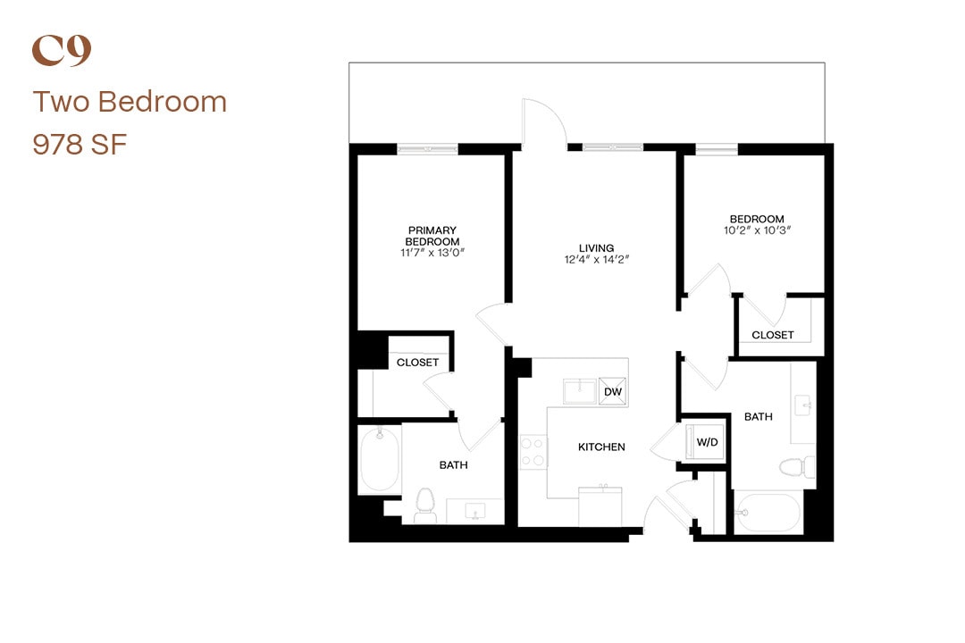 Floor Plan - Two Bedroom C9