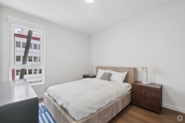 2BR, 1BA - 800SF - Bedroom - Maru Apartments