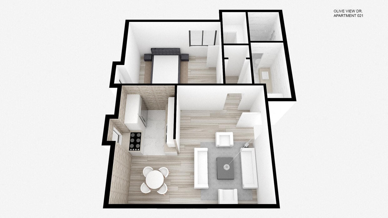 Floor Plan - One Bed ~ One Bath