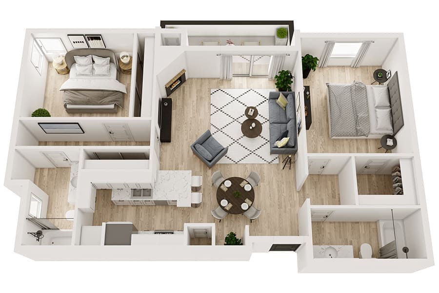 Floor Plan - 2 Bedroom B