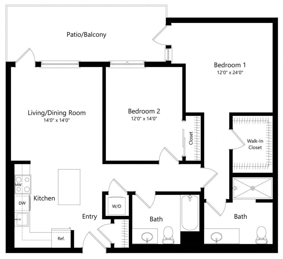 Floor Plan - 2J-1