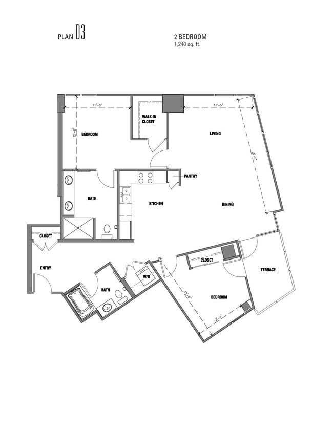 The Avenue Hollywood - D3 - 2 Beds - 2 Baths - 1240 Sq. ft. - D3