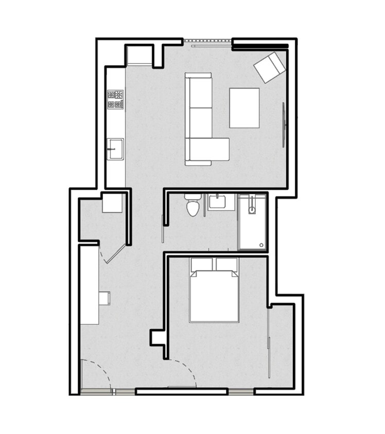 Floor Plan - 1 BR + Den Floorplan A