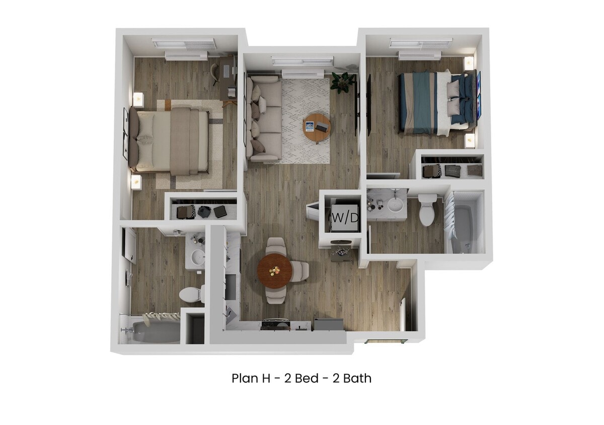 Floor Plan - Plan H - 2 x 2