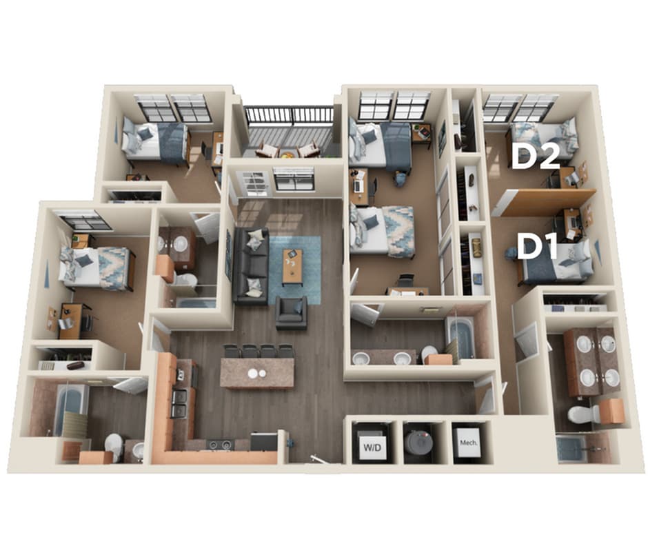 Untitled design (2) - 4BR/4BA - Semi Private - Elite (D)