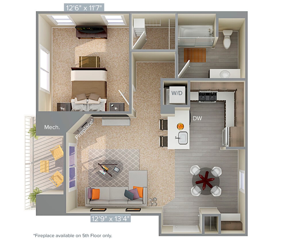 Floor Plan - A2-1-710sq