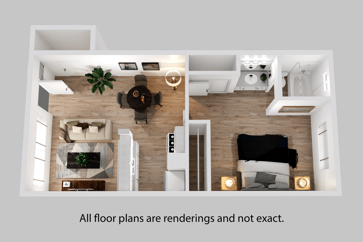 Floor Plan - One Bedroom + 1 Bath