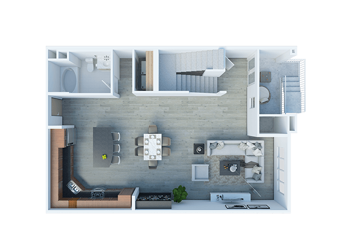 Floor Plan - 1x2