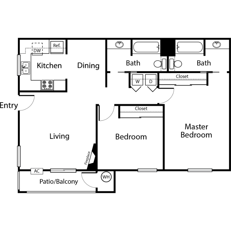 Plan_C_2BD_2BA_988sqft_404446.png - 2 Bedroom 2 Bathroom (B)