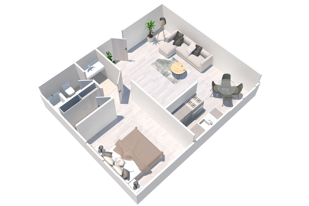 Floor Plan - One Bedroom